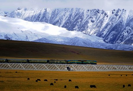 Qianzang Railway, the highest. Photo: By Jan Reurink,Wikimedia.