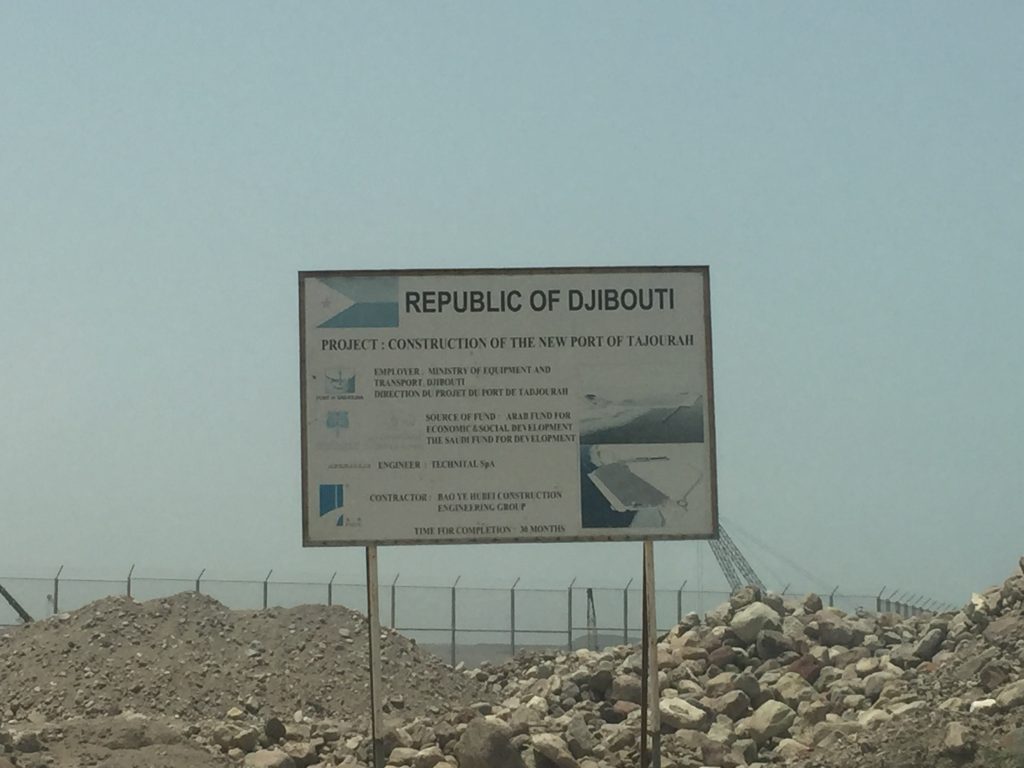 Tadjourah port construction in Northern Djibouti.