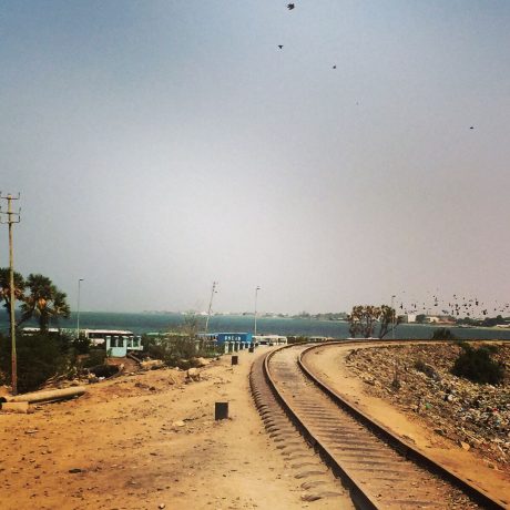 19th century Chemin de Fer Franco-Éthiopien (CFE) railway line in Djibouti City.