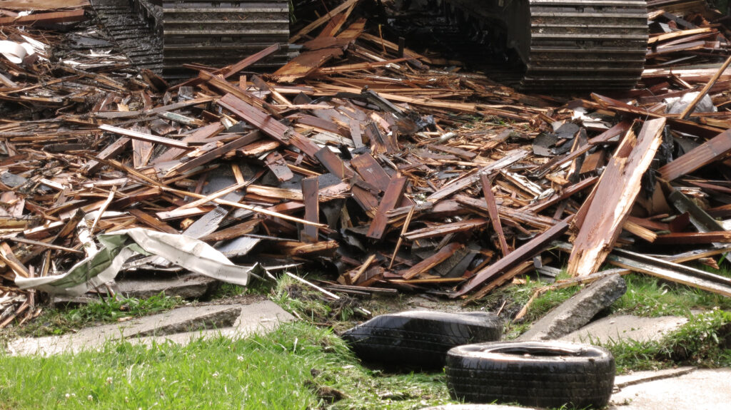 “Demolition production” organized by the Detroit Building Authority, Detroit, 2014