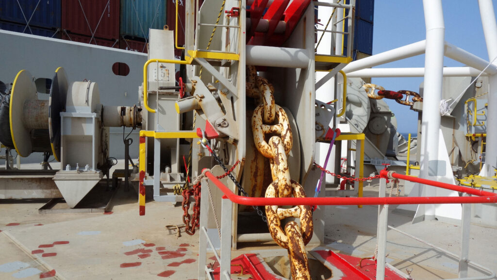Anchor chain. Marsaxlokk, Malta.